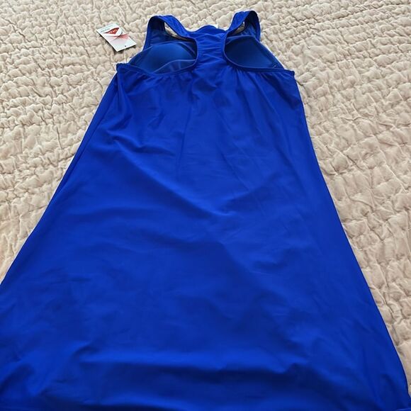Lands' End Royal Blue dresskini built-in bra size 2 - Picture 7 of 8